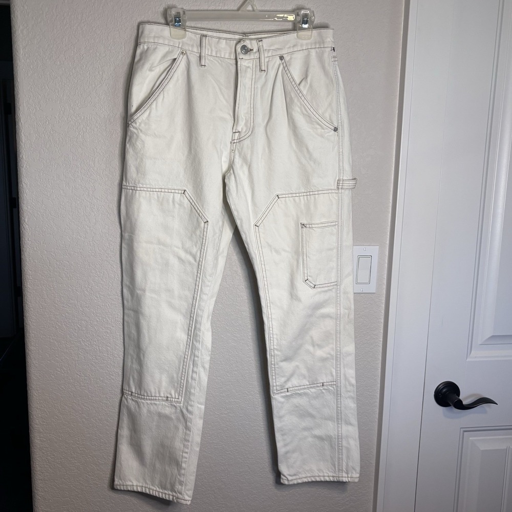 Frame Le Slouch Women's Ivory Cargo Jeans Size 28 - Picture 2 of 16
